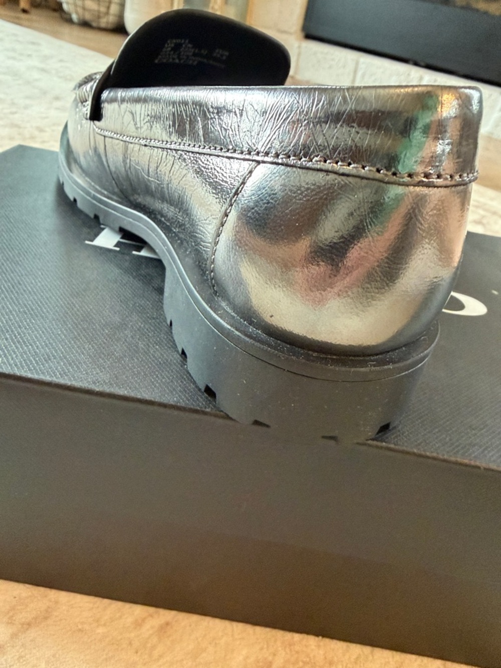 Coach Women's Jocelyn Penny Loafers Metallic Size 5 - Picture 4 of 6